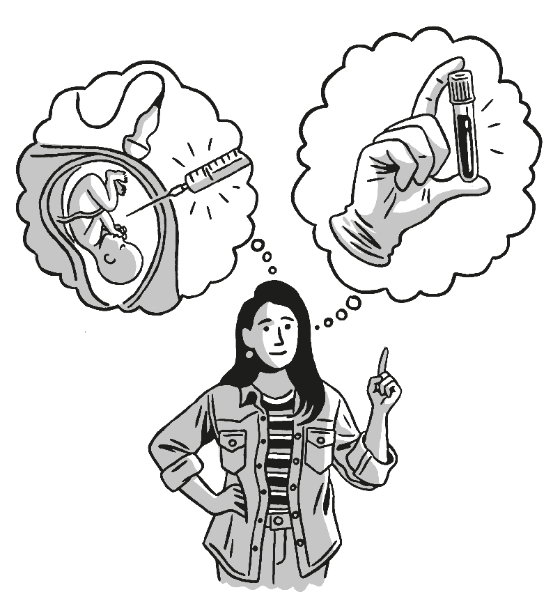 Ilustrace těhotné ženy